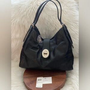 COACH Black Leather Madison Carlyle 2014 Shoulder Bag